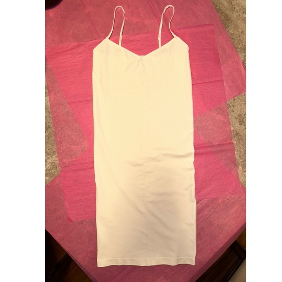 Free People Intimately Seamless Mini Slip Dress V Neck Ivory White Small XS / S - Picture 5 of 5